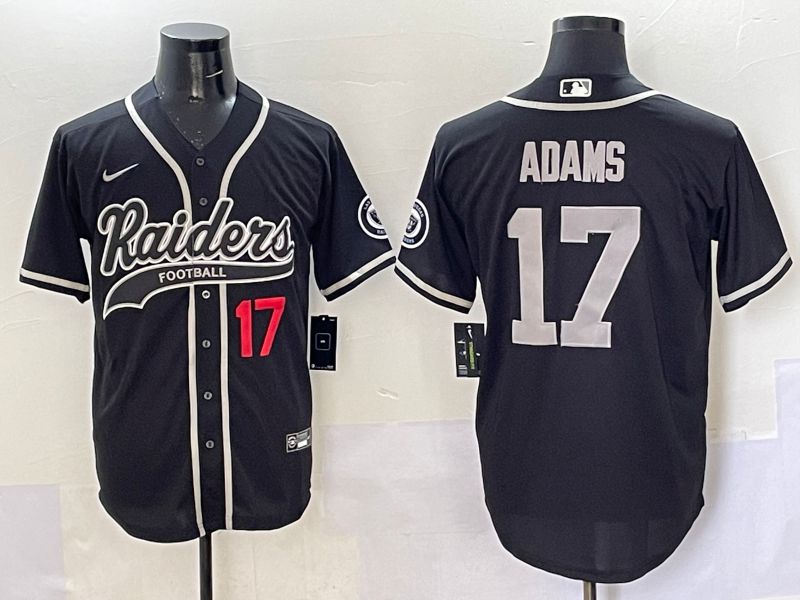 Men 2025 Oakland Raiders #17 Adams Black Joint Name Nike Limited NFL Jersey style 5